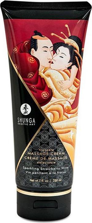 Actual product image Shunga Massage Cream Strawberry Wine (200 ml)