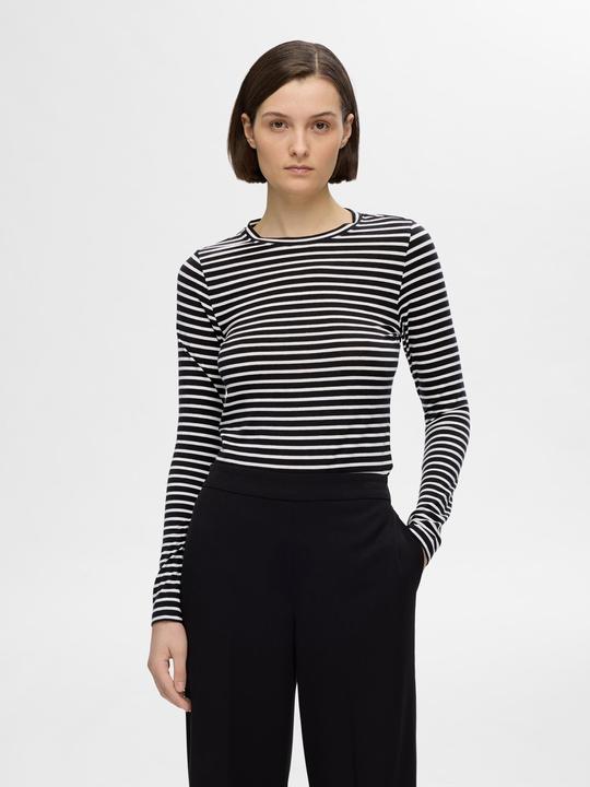 Image du produit Selected Femme Gestreiftes Oberteil mit langen Ärmeln (S)