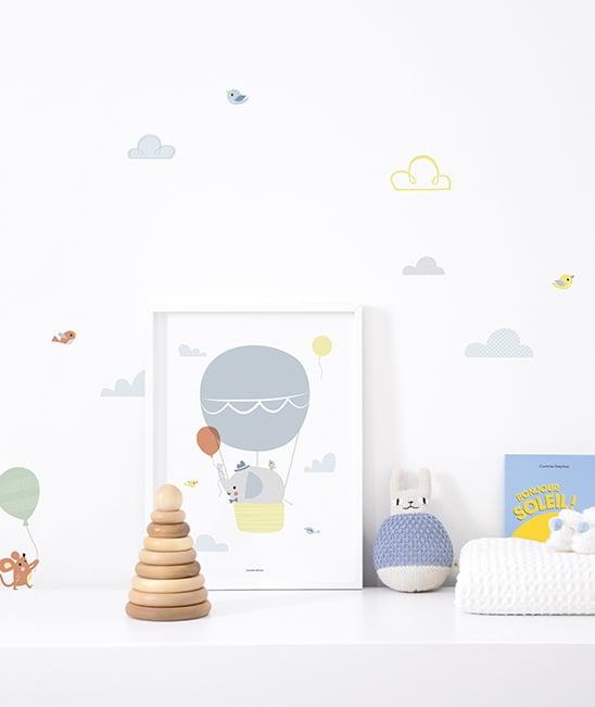 Image du produit Lilipinso Poster éléphant avec cadre (30 x 40 cm)