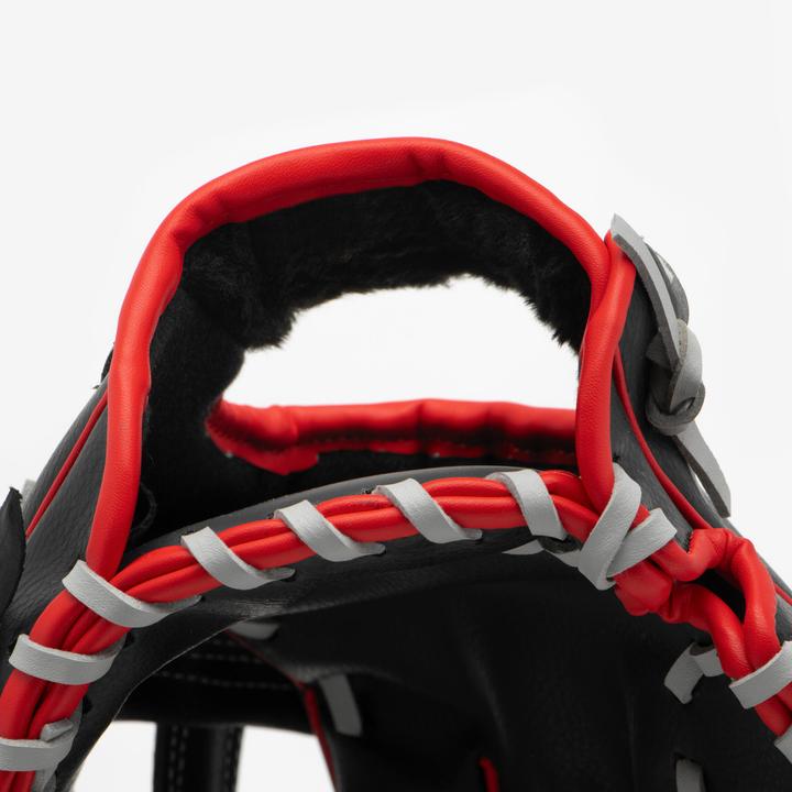 Actual product image Kipsta Ladies/men's baseball glove - BA100 LHT black/red (11.50")