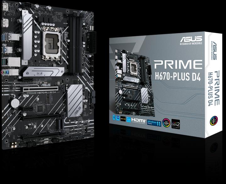Immagine prodotto ASUS PRIME H670-PLUS D4 (LGA 1700, Intel H670, ATX)