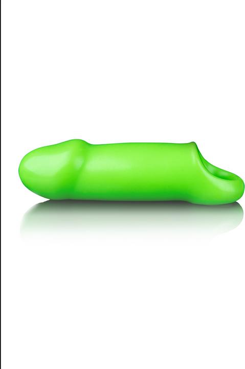 Actual product image Ouch! Smooth Thick Stretchy Penis Sleeve - Glow in the Dark