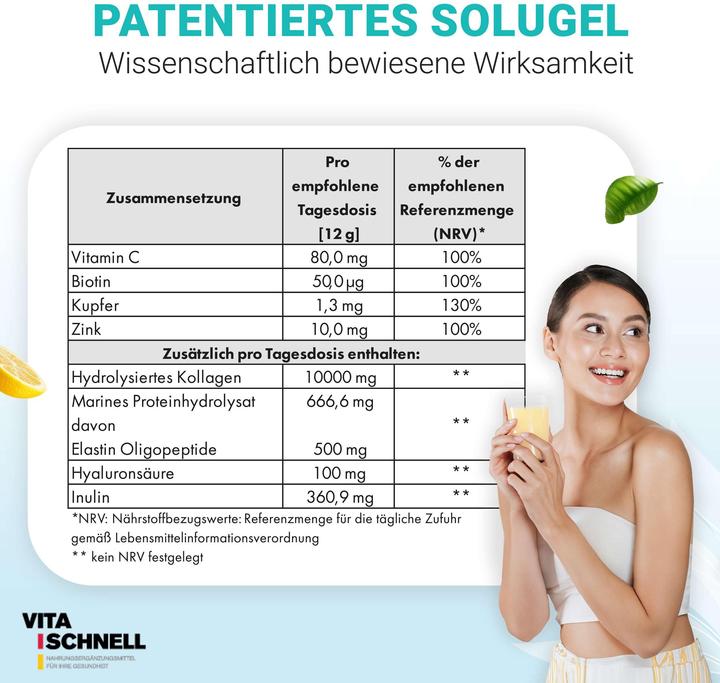 Nutritional values and ingredients Vita Collagen Plus Beauty (1 Piece, Powder, 360 g)