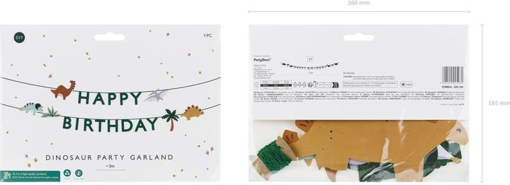 Actual product image Partydeco Happy Birthday Dino