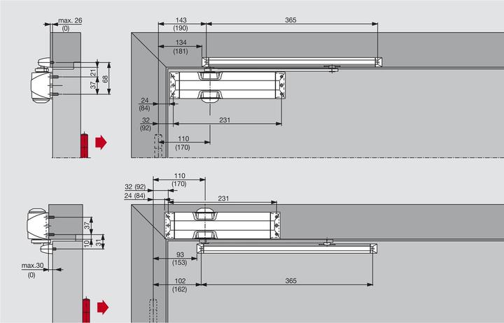 Actual product image Dormakaba Ts 90 En 3-4 (French window, Entrance door, Wooden door, Room door, Indoor)