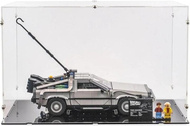 Image du produit iDisplayit Acryl-Display für LEGO® 10300 Die Zeitmaschine aus Zurück in die Zukunft (mit schwarzem Boden)
