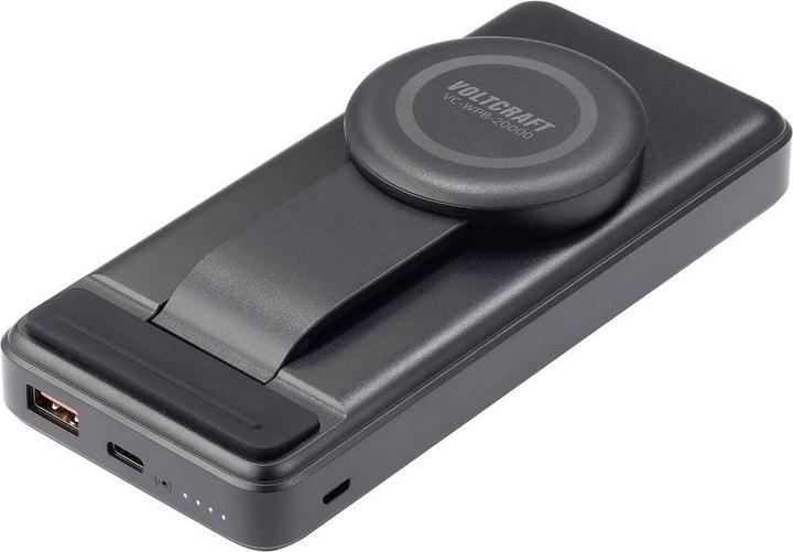 Actual product image Voltcraft VC-WPB-20000 Powerbank 20000 mAh Qi Wireless Charging, Power Delivery Li-Ion Black Stat (20000 mAh)