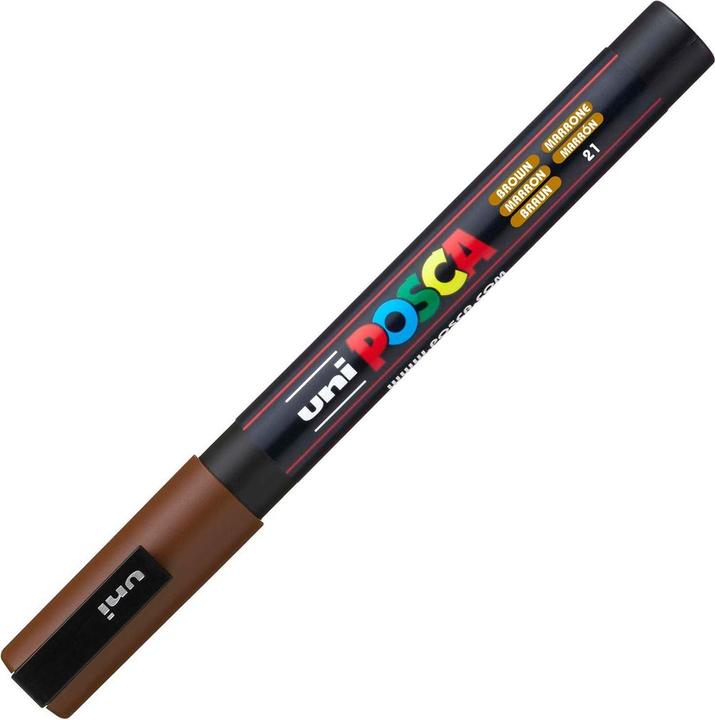 Actual product image Posca Marker PC-3M round tip (Brown, 0.90 mm, 1 x)