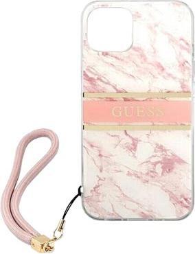 Productafbeelding Guess Hard Cover Marmeren Streep met Riem (Apple iPhone 13 Pro Max)