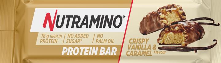 Immagine prodotto Nutramino Crispy Proteinbar Vaniglia & Caramello (64g) (Aroma di vaniglia, Croccantini, 1 pz., 56 g)