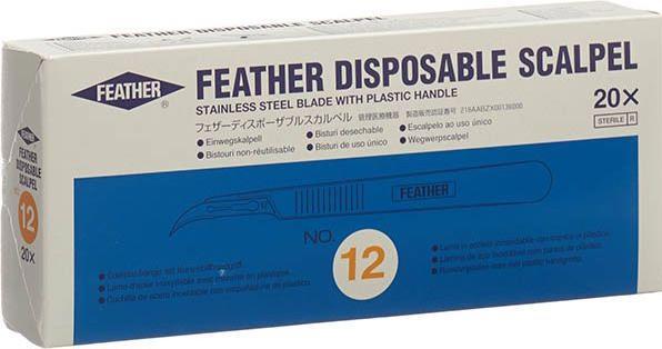 Produktbild Feather Skalpellklingen steril Nummer 12, 100 Stück