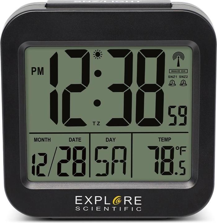 Actual product image Oregon Scientific Explore Scientific RDC 1008 Digital Alarm Clock Black