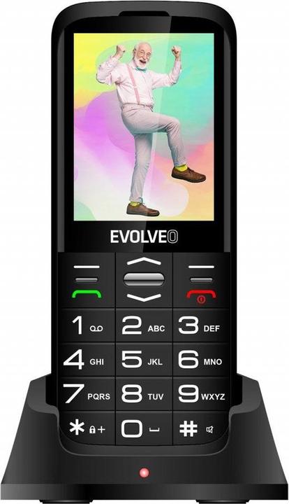 Actual product image Evolveo EasyPhone XO, mobilní telefon pro seniory s nabíjecím stojánkem (černá barva) (2.80", 0.30 Mpx, 2G)