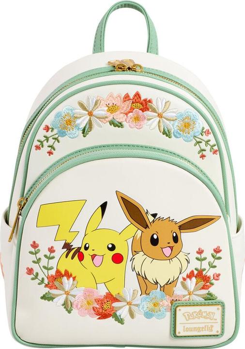 Actual product image Loungefly Pokemon by Mini Rucksack Pikachu & Eevee Floral