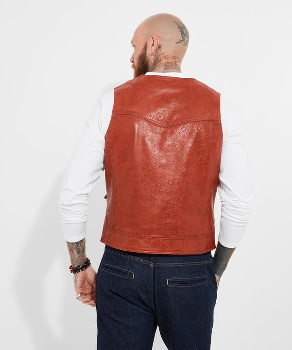 Produktbild Joe Browns Floral Embossed Leather Waistcoat (M)