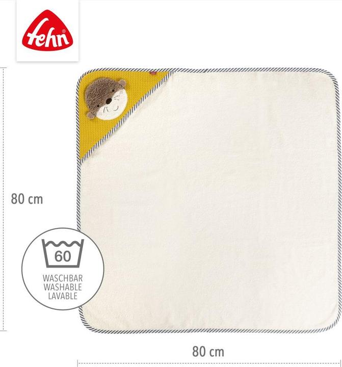 Produktbild Fehn Kapuzenbadetücher & Handtücher Kapuzenbadetuch 80 x 80 cm - Otter