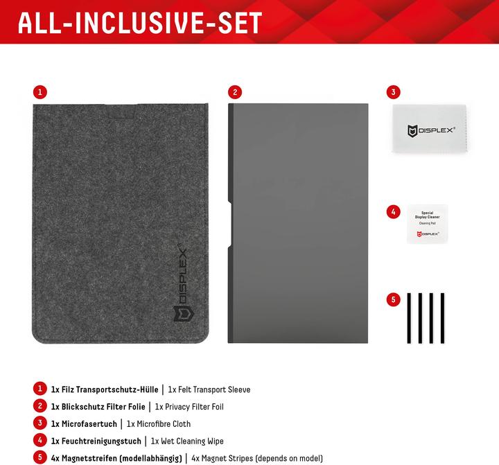 Produktbild Displex Privacy Safe, Laptop Blickschutzfilter (13.30", 16 : 10)