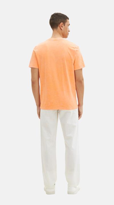 Actual product image Tom Tailor T-Shirt Kurzarmshirt mit Henley-Ausschnitt und ausgewaschener Optik (L)