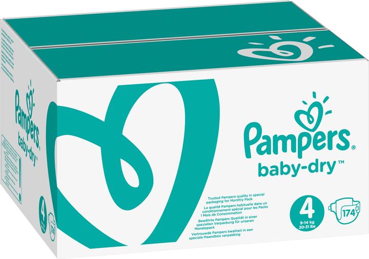 Produktbild Pampers Baby Dry (Gr. 4, Monatsbox, 174 Stück)