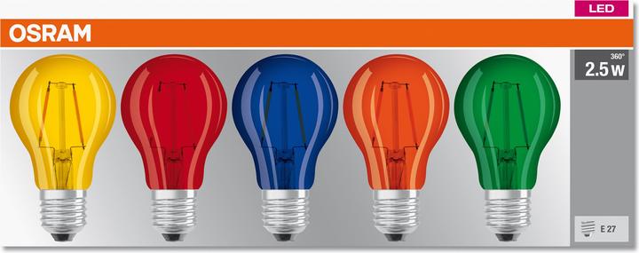 Produktbild Osram Led Star Décor Classic A (E27, 2 W, 235 lm, 1 x, G)