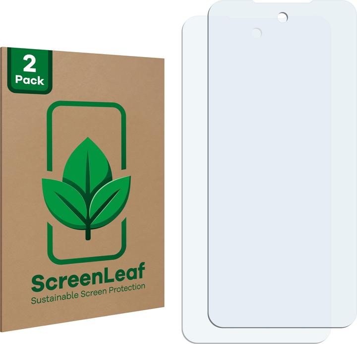 Actual product image ScreenLeaf Protective film sustainable screen protector screen protector film clear transparent (2 Piece, Umidigi Bison GT2 Pro)