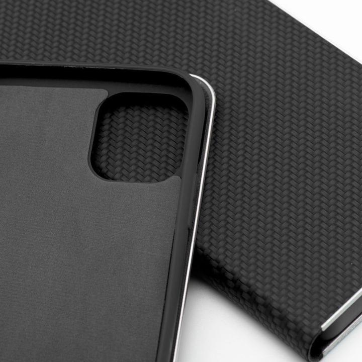 Actual product image OEM Book case LUNA Book Carbon for IPHONE 16 Pro Max black (Apple iPhone 16 Pro Max)