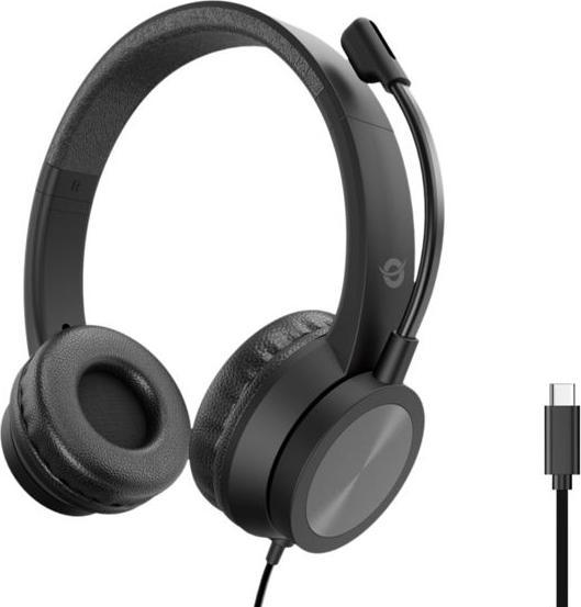 Actual product image Conceptronic Headset Geräuschunterdrückung,USB-C,2.0m sw (Cable, USB-C)