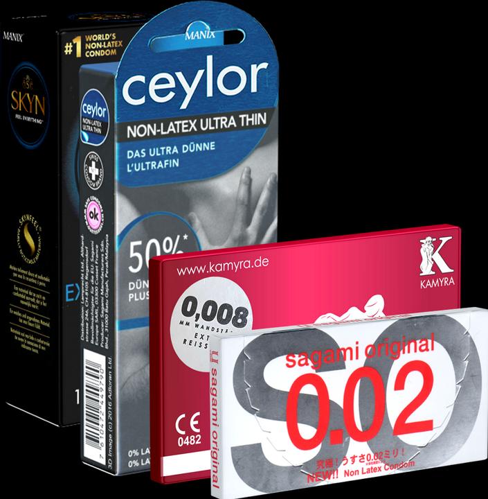 Produktbild Kondomotheke Latexfreie Kondome - 4-Sorten-Pack C (21 Stk.)