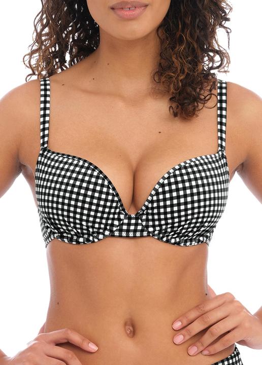 Actual product image 's underwired molded swimsuit top check in (100 D)