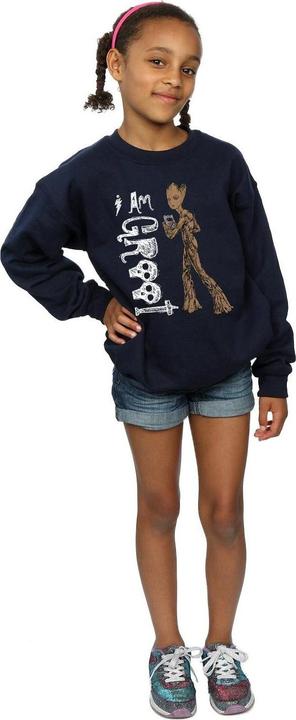 Produktbild Universal Textiles Mädchen I Am Teenage Groot Sweatshirt aus Baumwolle (152, 158)
