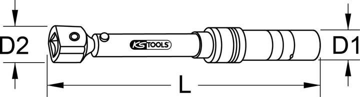 Produktbild KS Tools Industrie Einsteck-Drehmomentschlüssel, Aufnahme 14x18 mm, 20-100 Nm (1/2", 20 Nm, 100 Nm)