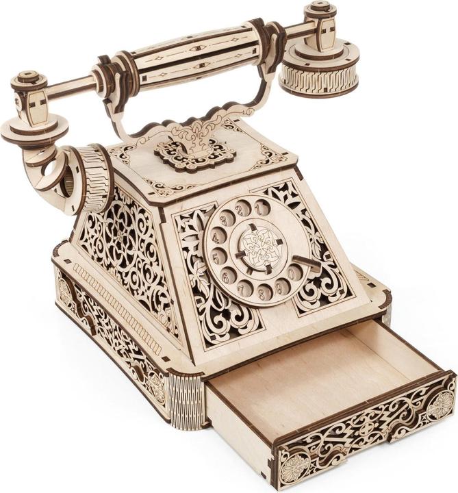 Image du produit Eco Wood Art Kit de maquette 3D en bois - Teélephone rétro