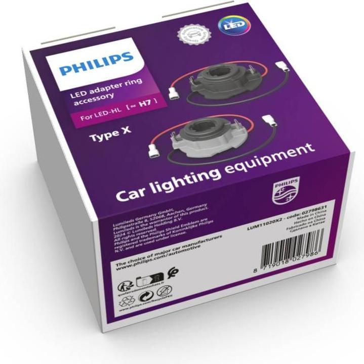 Image du produit Philips Accessories for LED upgrade 11020X2 Anneaux de connexion de type X (H7)