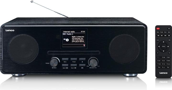 Actual product image Lenco DIR-261BK (DAB+, FM, Web radio, Wi-Fi, Bluetooth)