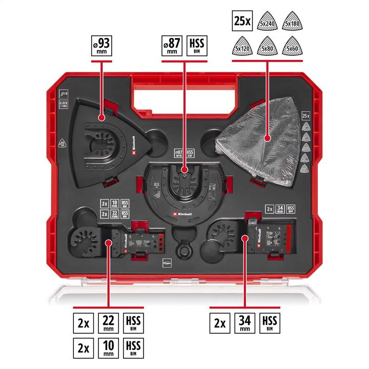 Productafbeelding Einhell Multitool-Set, 708135, XL-PLUS-Case, 35-teilig