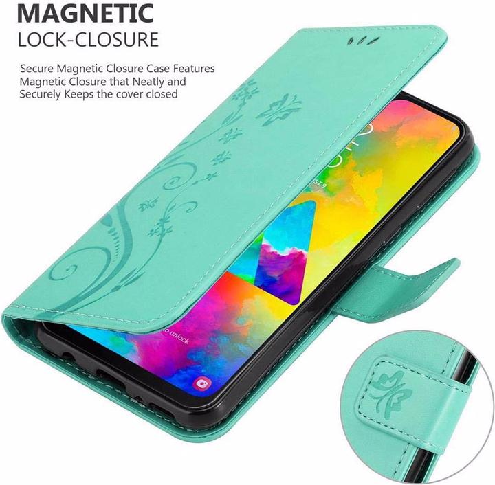Produktbild Cadorabo Flower Book Cover (Samsung Galaxy M20)