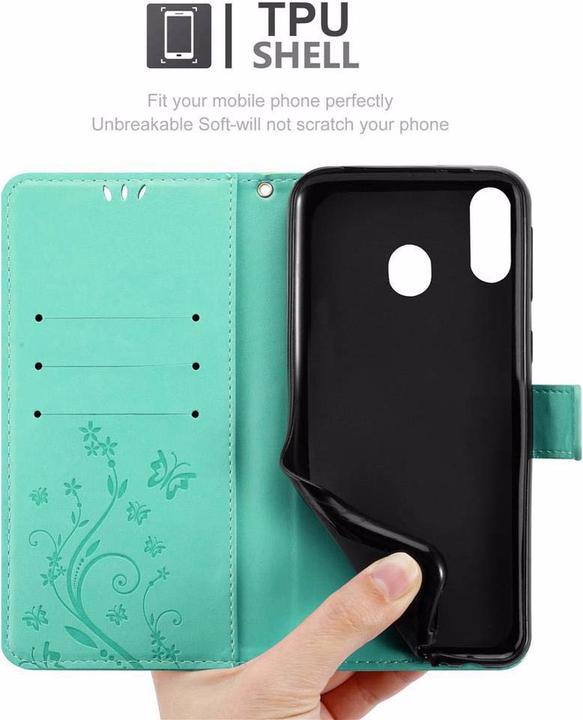 Produktbild Cadorabo Flower Book Cover (Samsung Galaxy M20)