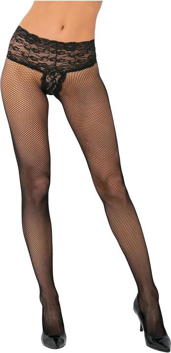 Rene Rofe Spitze Netzstrumpfhose Schwarz (One Size)