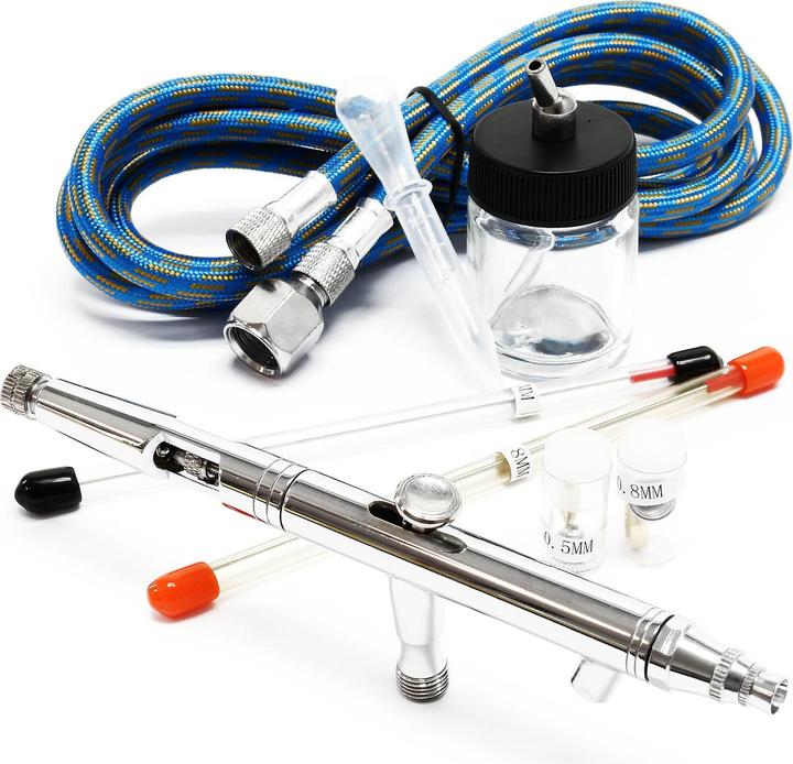 Image du produit Wiltec Aérographe professionnel Modèle 182K Régulation double Buse-aiguille 0.3 0.5 0.8 mm