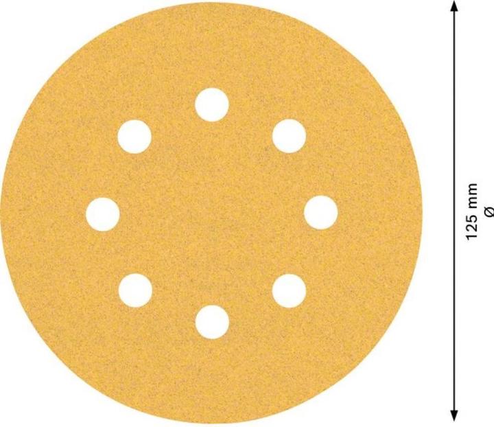 Actual product image Bosch Professional Zubehör Expert C470 Sandpaper with 8 holes for random orbital sander, 125 mm, G 100, 50 pcs. (100)