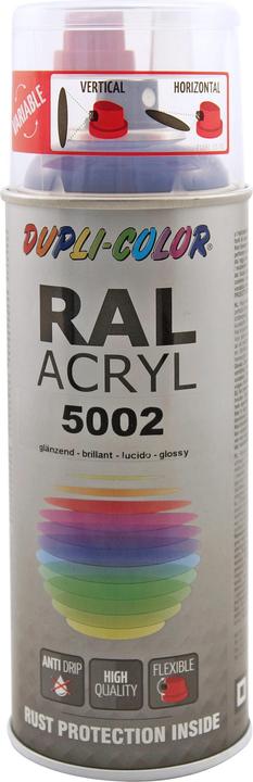 Actual product image Dupli-Color Glossy acrylic paint RAL 5002 ultramarine blue (Ultramarine blue, 0.40 l)