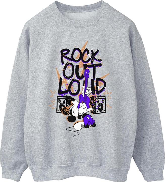 Actual product image Disney Mens Mickey Mouse Rock Out Loud Sweatshirt (XXL)