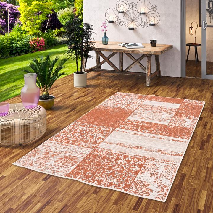 Produktbild Pergamon In & Outdoor Teppich Flachgewebe Carpetto Patchwork (80 x 150 cm)