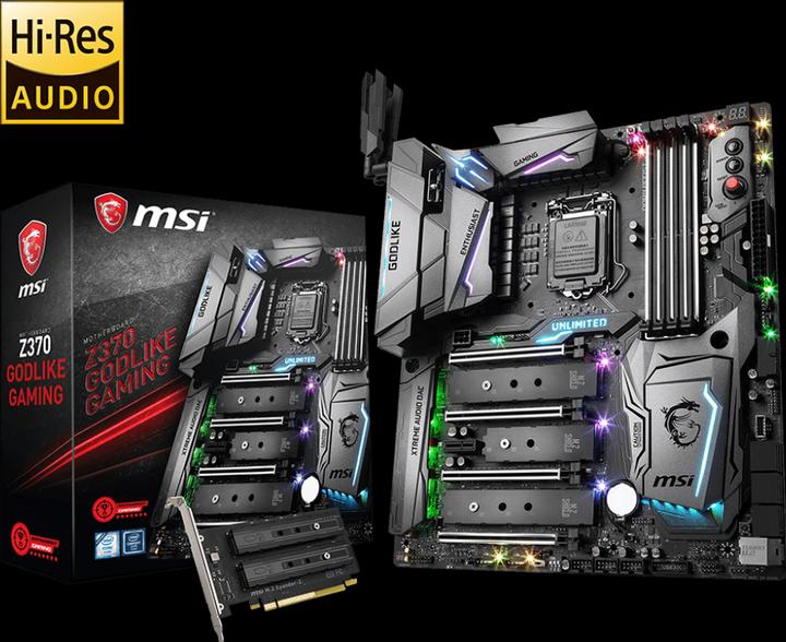 Image du produit MSI Z370 Godlike Gaming (LGA 1151, Intel Z370, E-ATX)