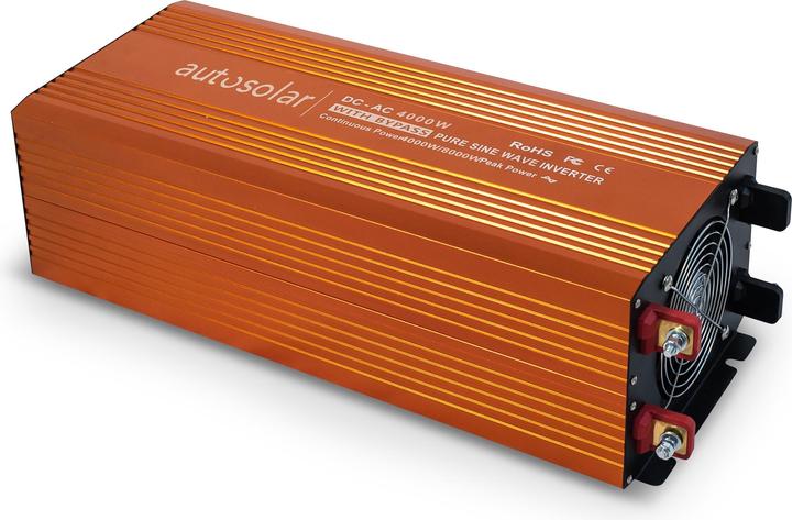 Produktbild Autosolar 3000 Watt 12V mit Bypass Wechselrichter - reiner Sinus - 12V zu 230V