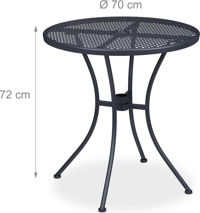 Actual product image Relaxdays Gartentisch (70 cm)