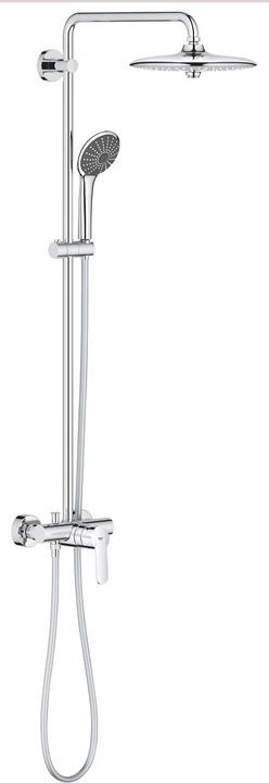 Grohe Vitalio Joy 260 Duschsystem, mit Brausearmatur, wassersparend, 3 Strahlarten, Wandmontage, Antikalk-