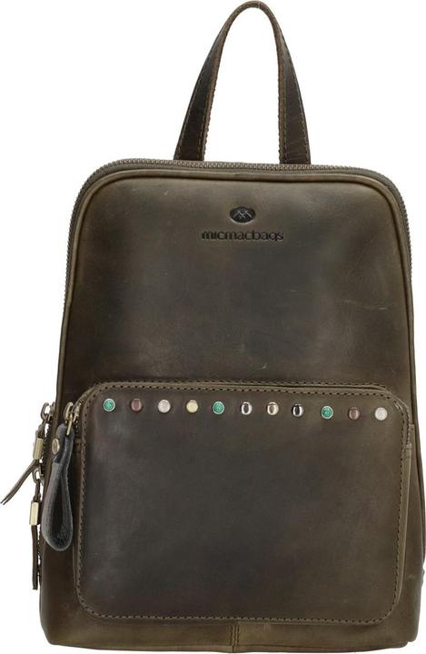 Micmacbags Hide & Stitches Masterpiece Rucksack - Olive Green - 100% Leder