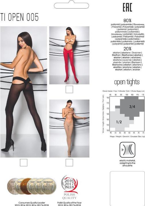 Actual product image Passion Pantyhose ouvert "Thiophene 005" (60DEN) (6 3/4)