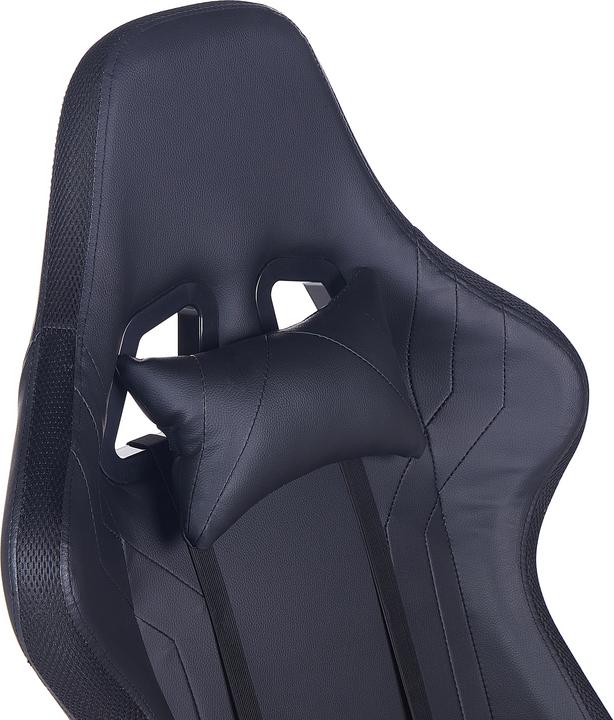Immagine prodotto Beliani Sedia da ufficio in similpelle nera con illuminazione a LED GLEAM
